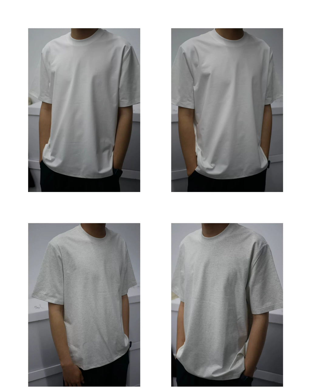 NO LOGO Summer Solona Boxy Wide-Fit Small Neckline Solid Basic Tee