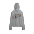 FUNKYFUN Blur Magazine Print Hooded Pullover Sweater