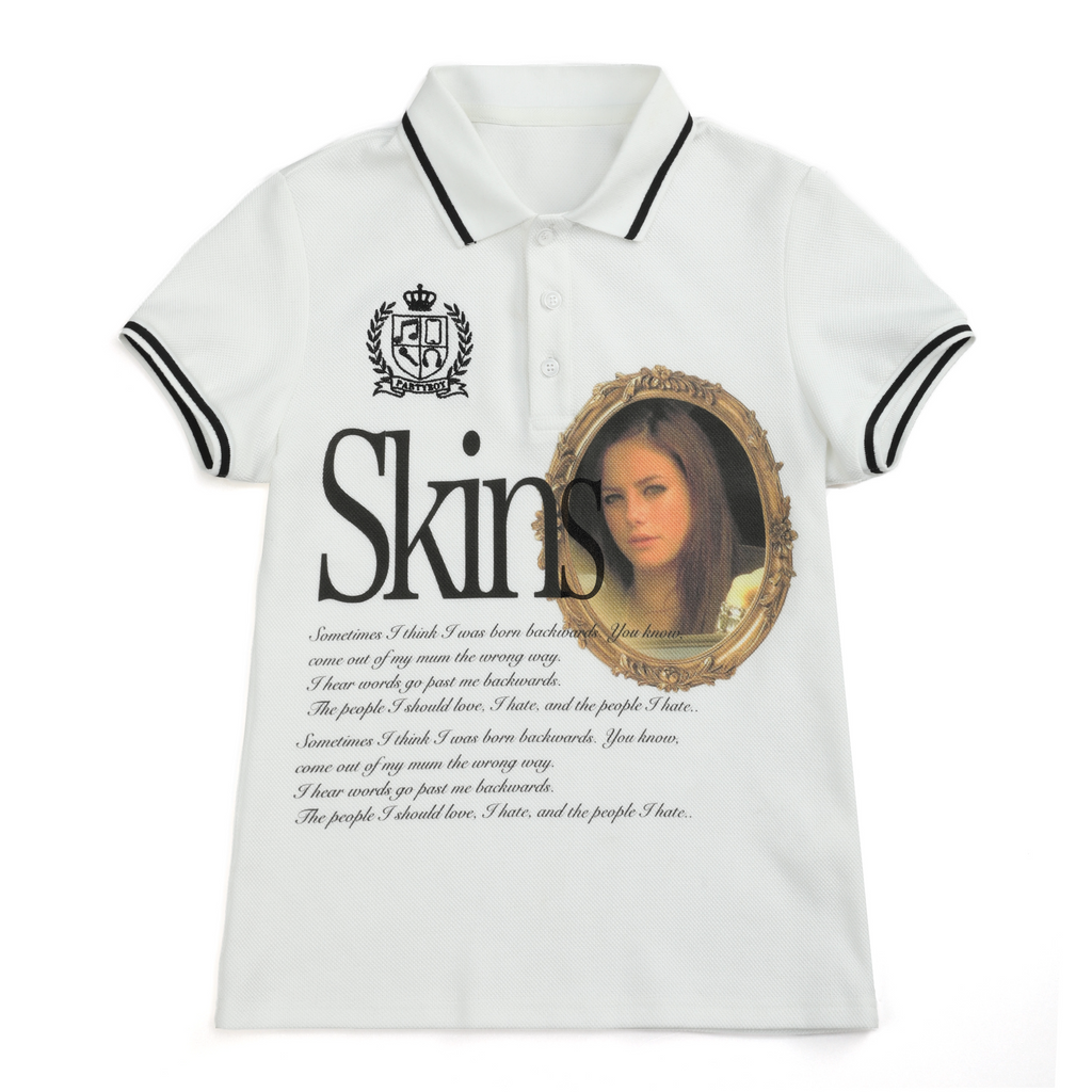 NumbAsia Slogan Embroidered Fit POLO Shirt
