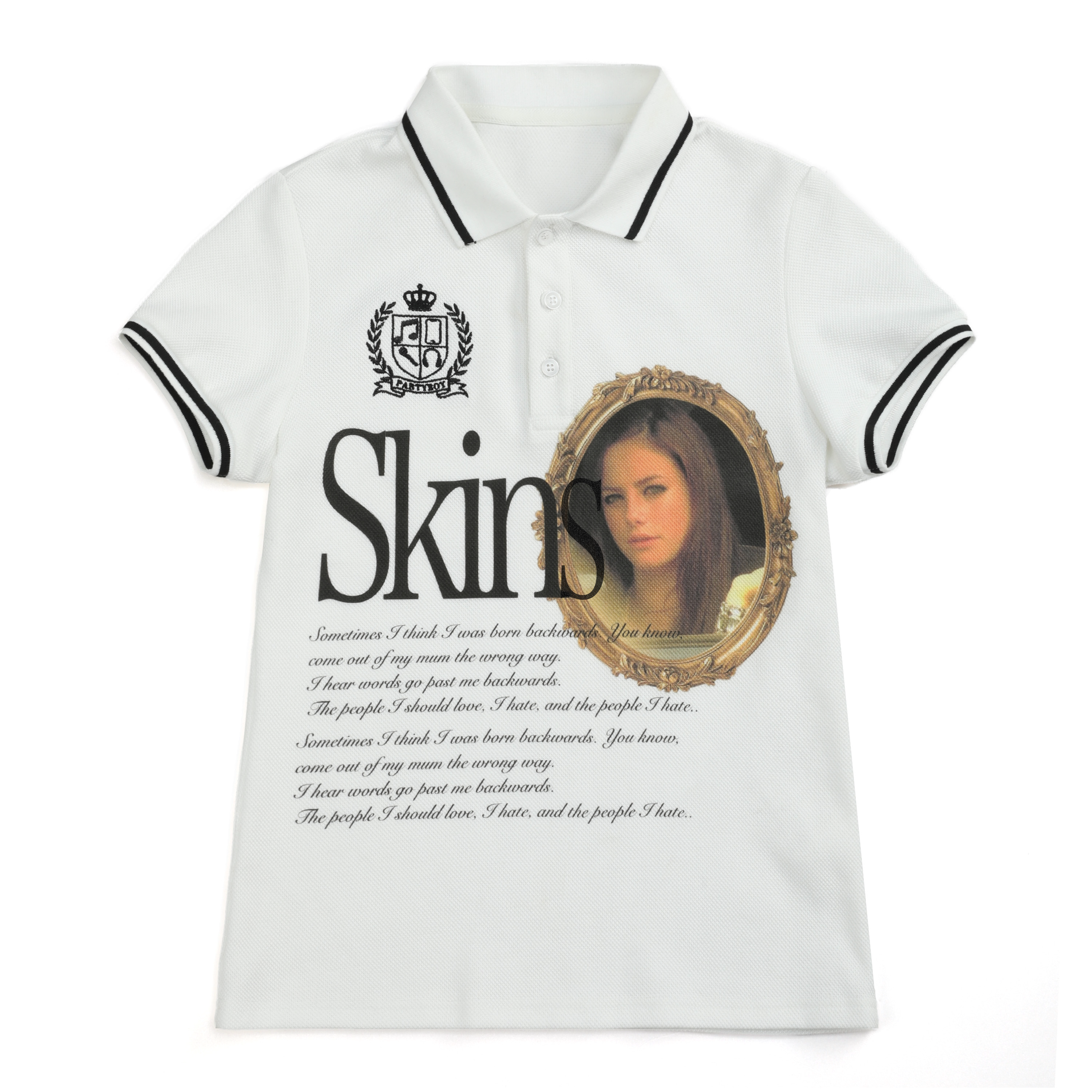 NumbAsia Slogan Embroidered Fit POLO Shirt