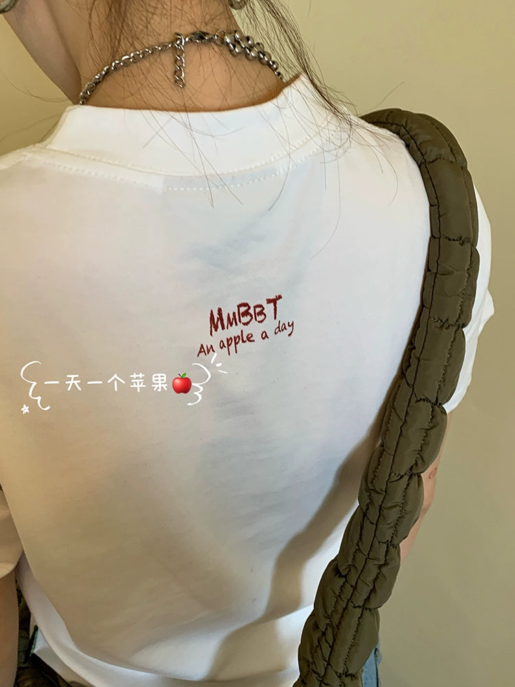 MMBBT Apple Print Crew Neck Tee