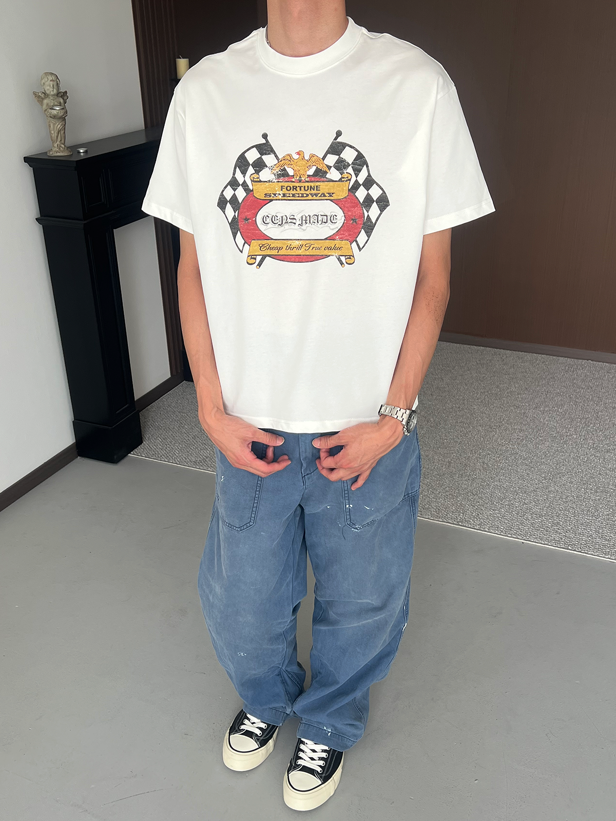 CENSMADE Racing Car Old Printed Tee