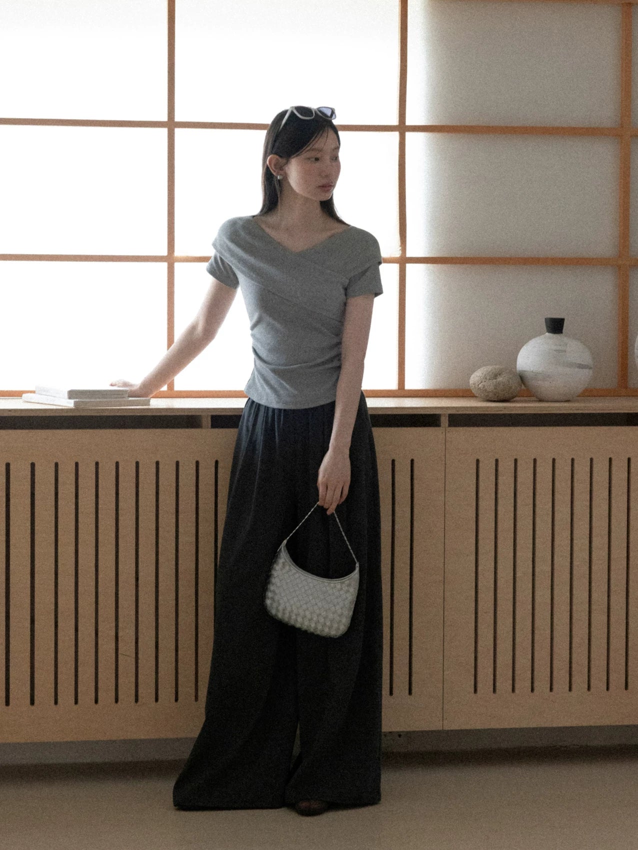 Cantonstory High Waist Straight Versatile Casual Pants