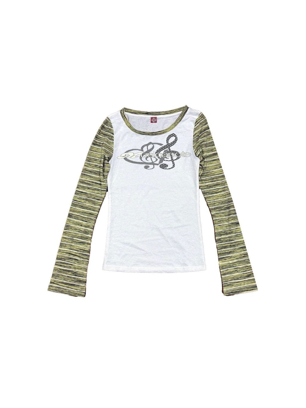DETW Polka Dot Digital Printing Stripe Splicing Long Sleeve