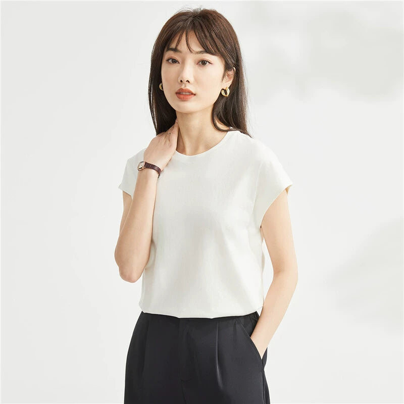 Giordano Cotton Temperament Round Neck Casual Tee