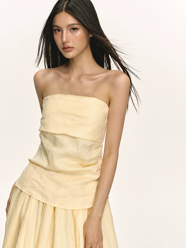 Anna Aneae Waist Tube Top Two-piece Set