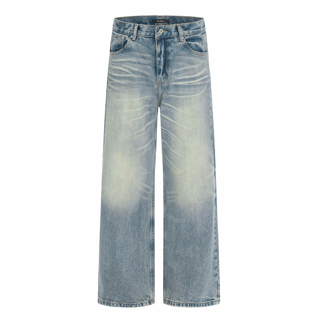 MADWITCH Worn Loose Straight Jeans