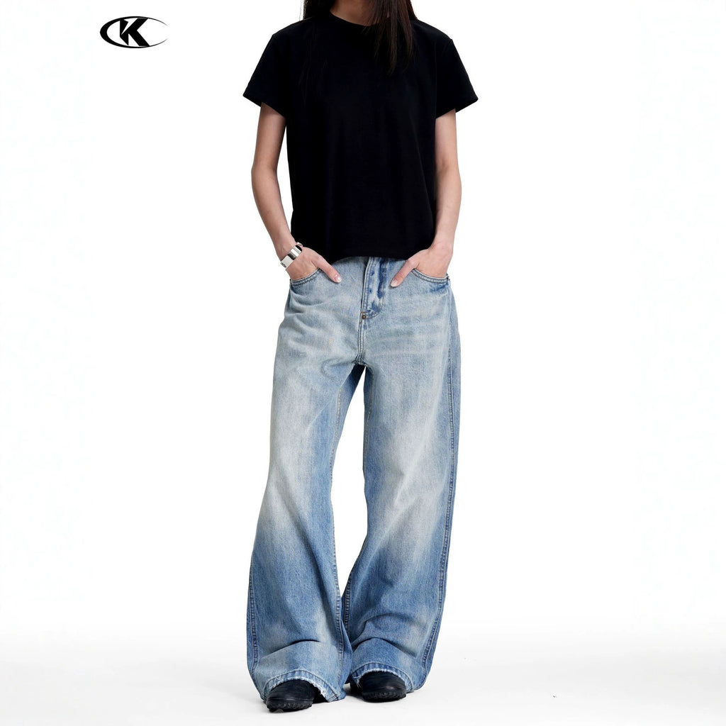 11KN Vintage Casual Straight Old Jeans