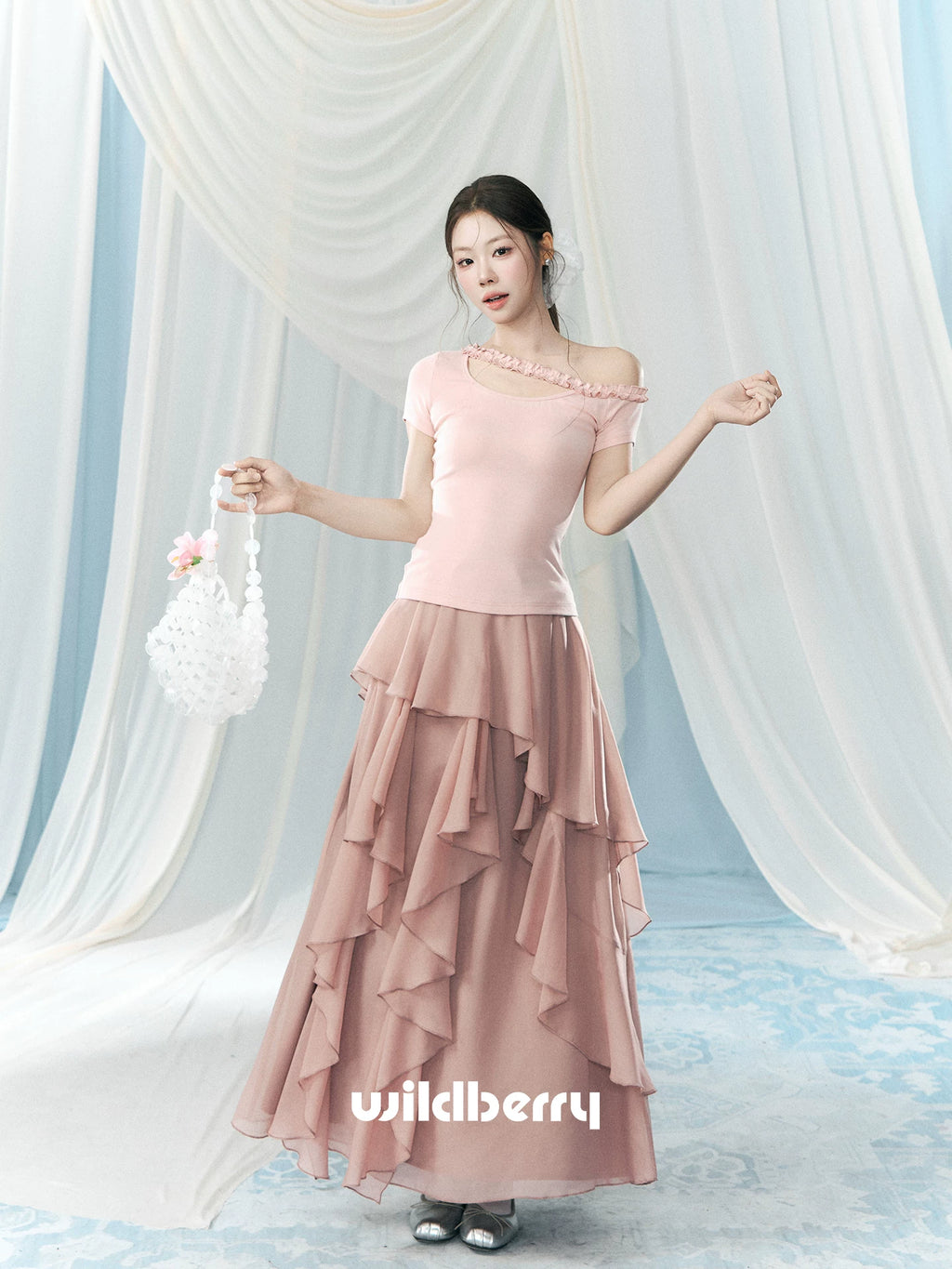 Wildberry Irregular Design High Waist Dress
