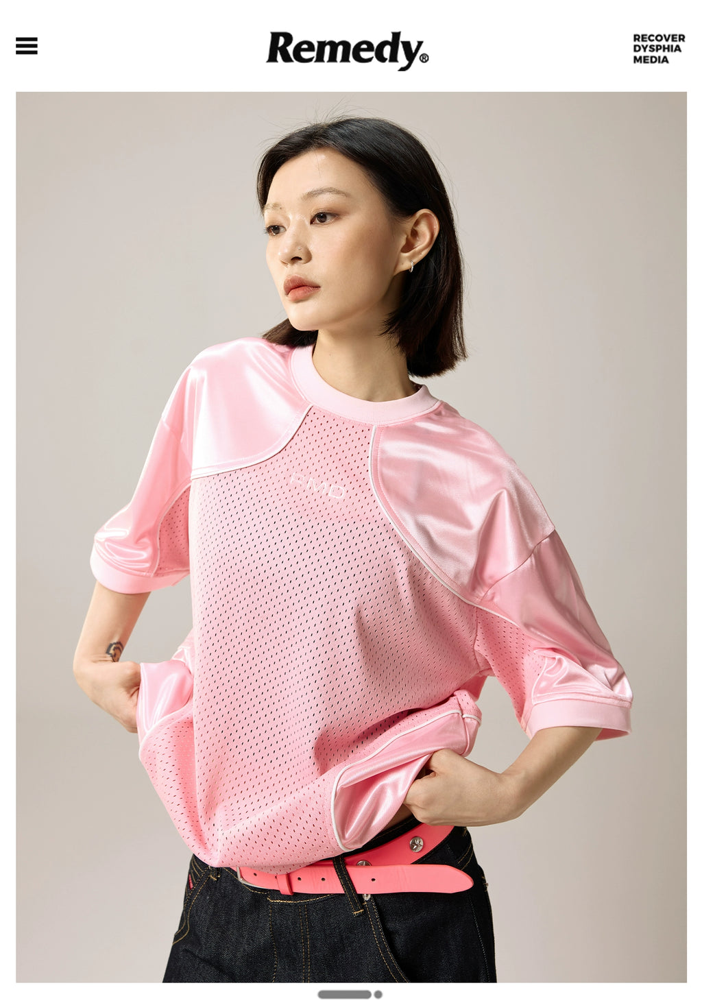 Remedy Mesh Splicing Three-dimensional Printing Loose Tee