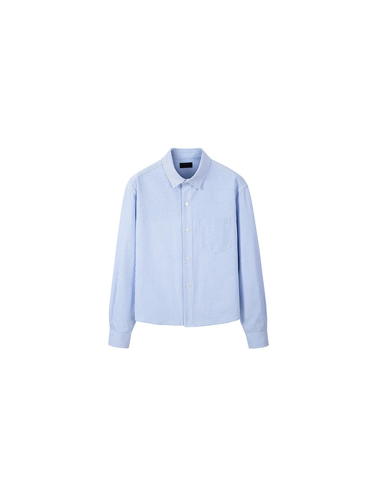 PLUS NO LOGO Striped Shoulder Shirt