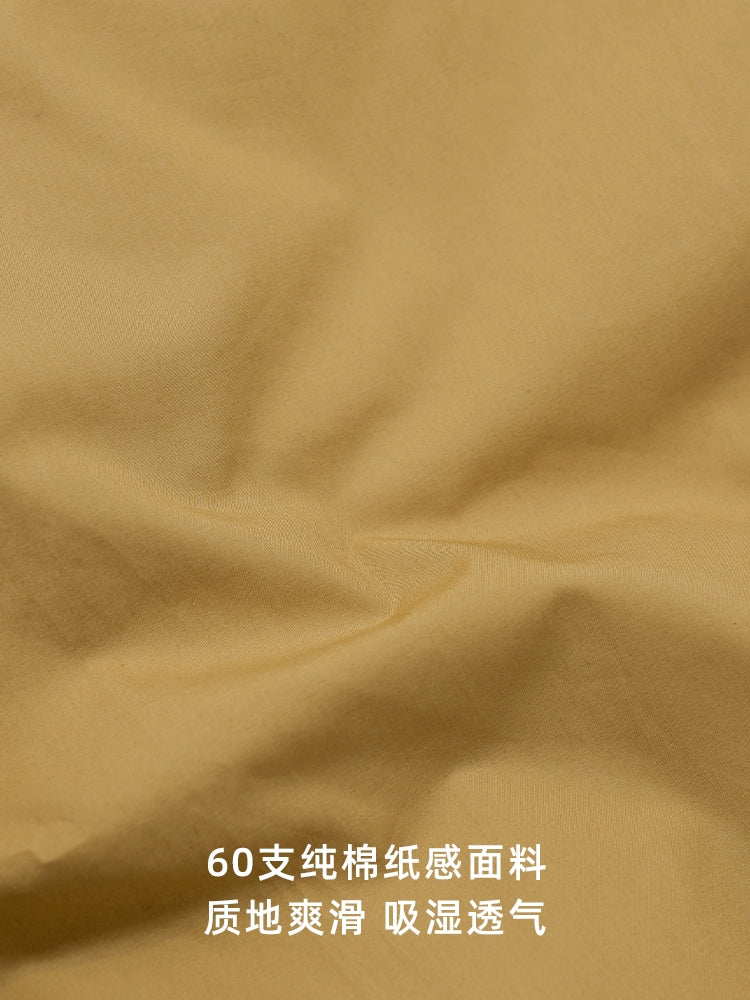 CULTUM Casual Slack Half Open Collar Long Sleeve Shirt