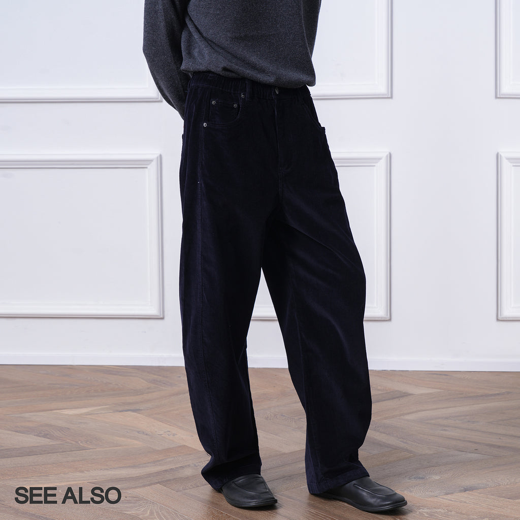 SEE ALSO "Corduroy pants" versatile elastic waist old sister scimitar trousers LD4331