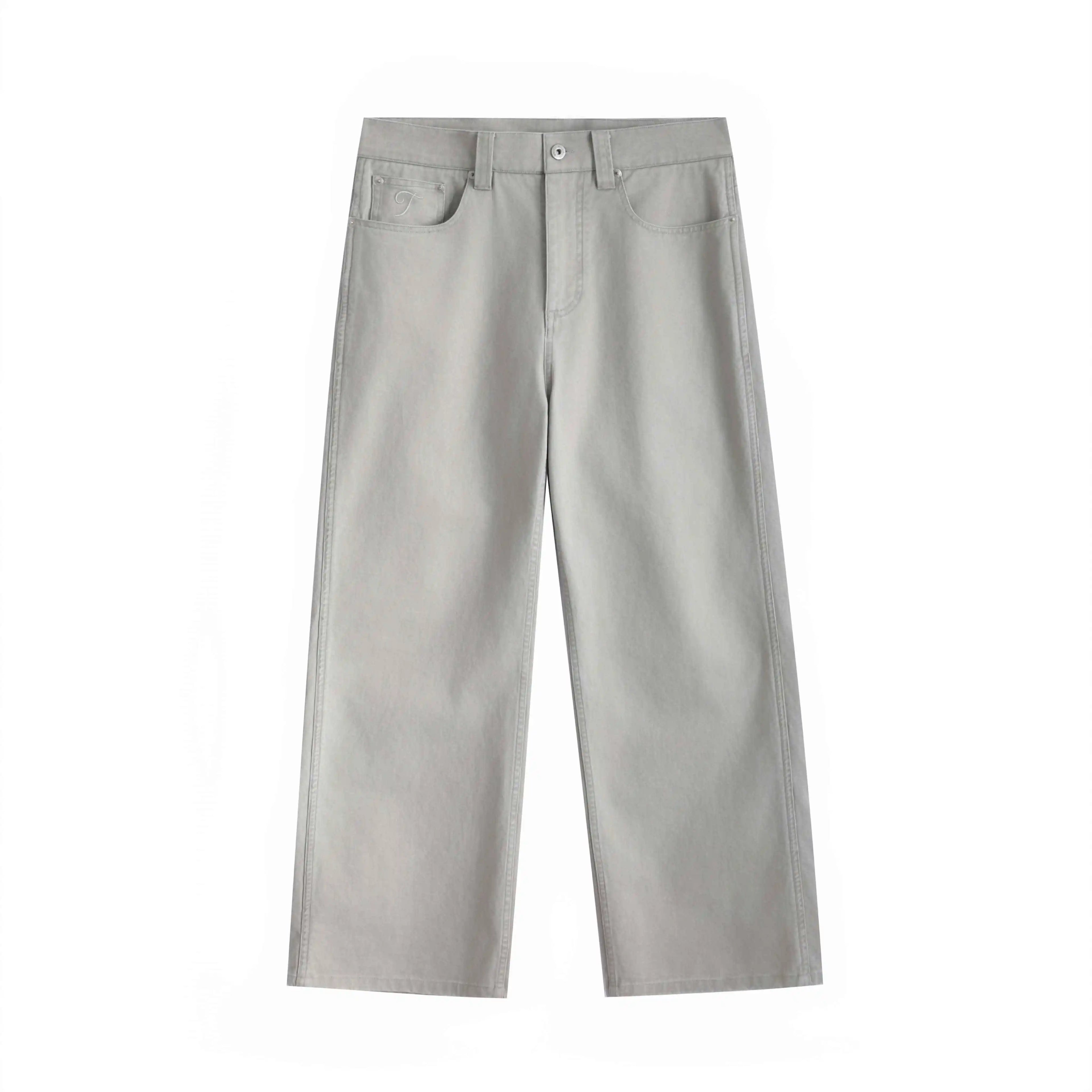 TumBlerine Washed Old, Straight Neutral Pendant Casual Pants