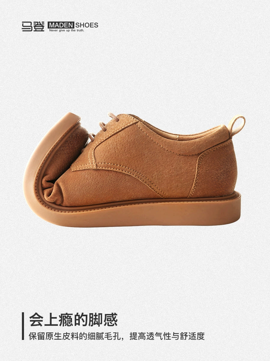 Maden Retro Low-top Casual Big-head Leather Shoes