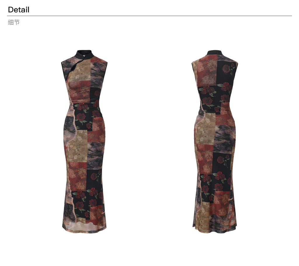 LULUSWINGS Vintage Cheongsam Fishtail Dress