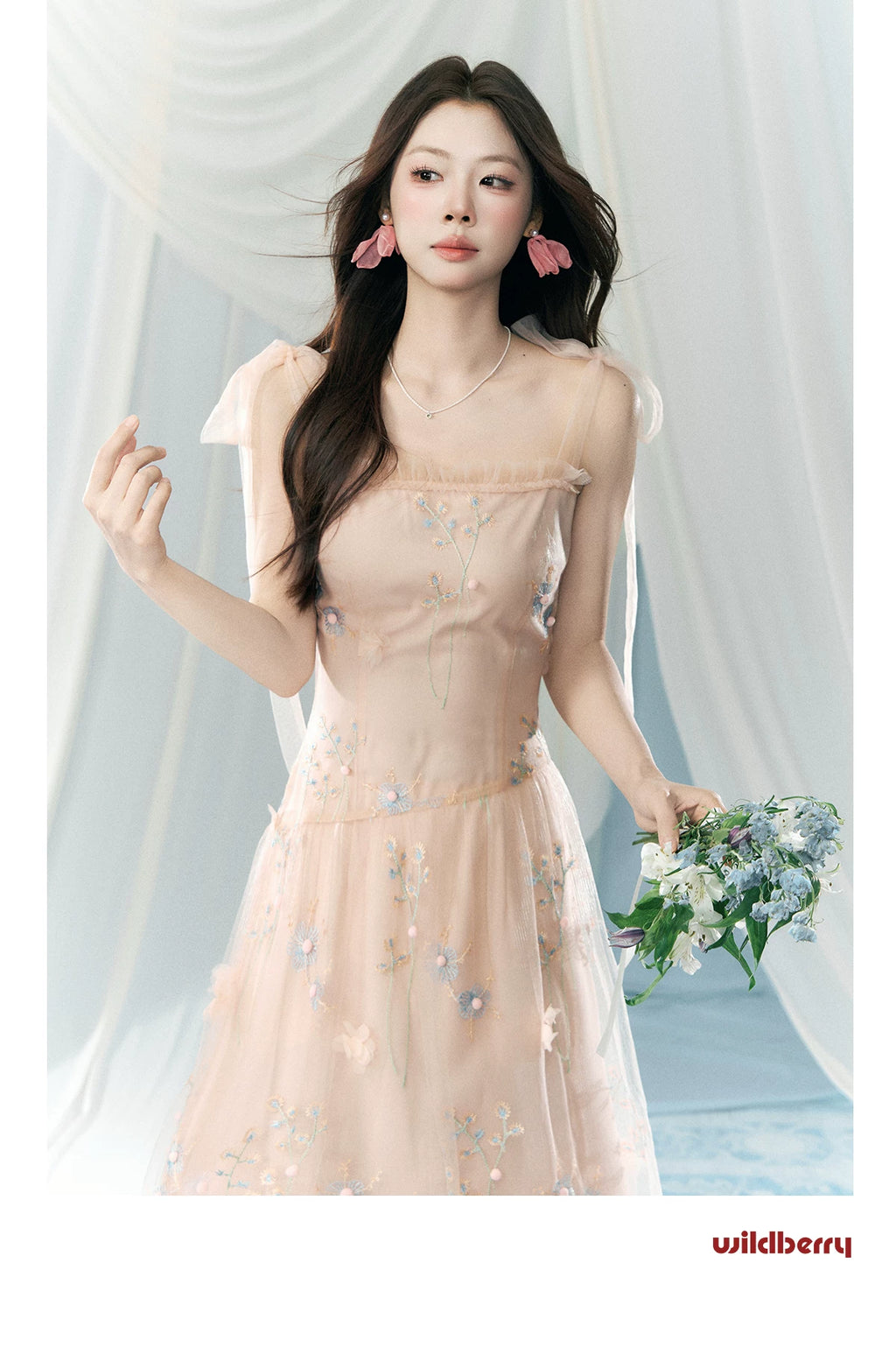 Wildberry Embroidered Suspender Dress