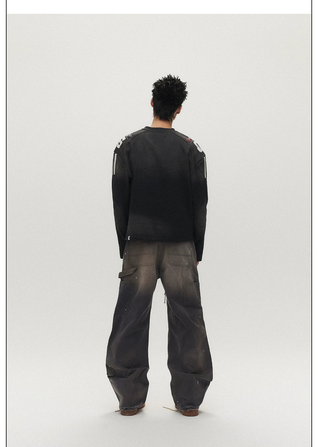 SGW Ink Splashing Loose Straight Overalls
