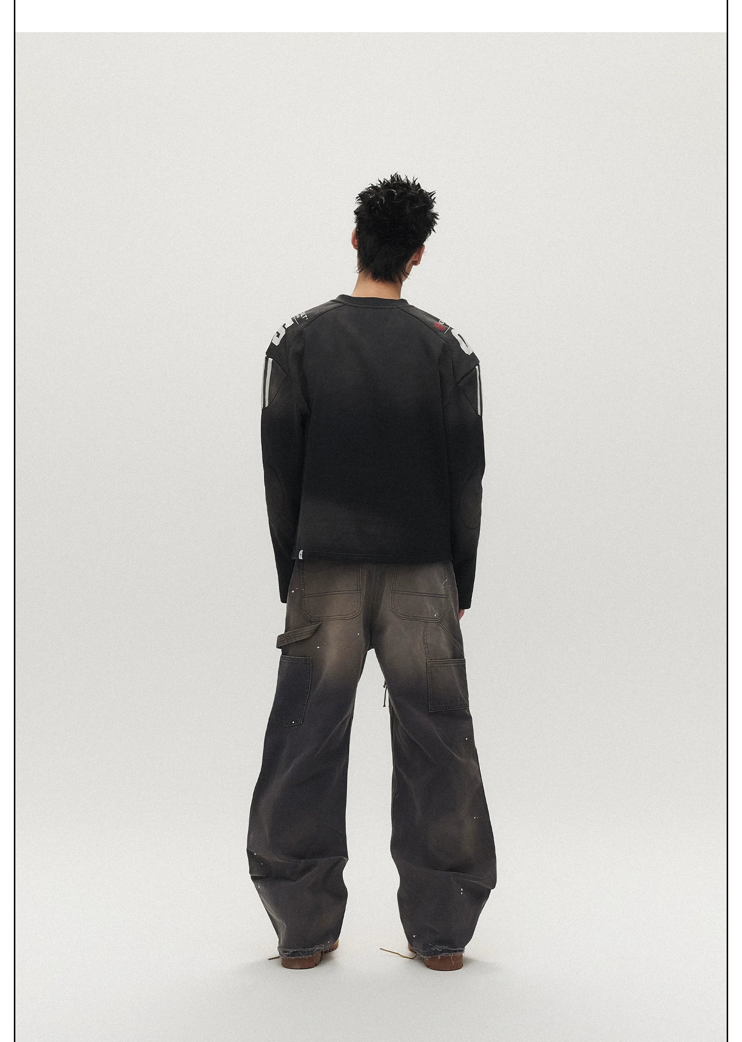 SGW Ink Splashing Loose Straight Overalls