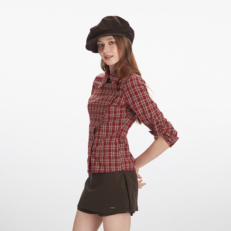 Nariele Vintage Plaid Long Sleeve Shirt
