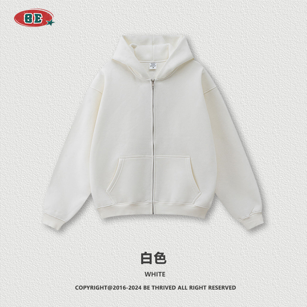 BE Men's Autumn Heavy Zipper Hoodie