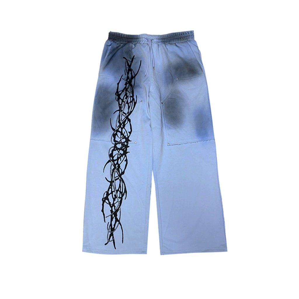 PAIKI Loose and Versatile Ink-splashed Sweatpants