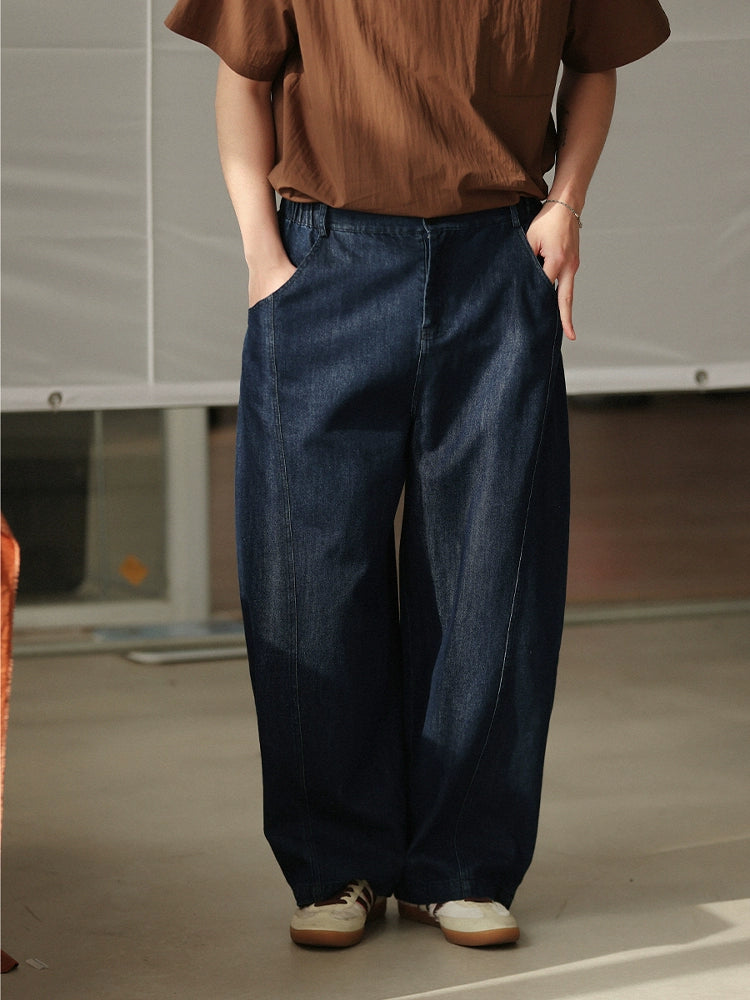 NOEARS Japanese Retro Ruffian Handsome Tooling Wide-leg Pants