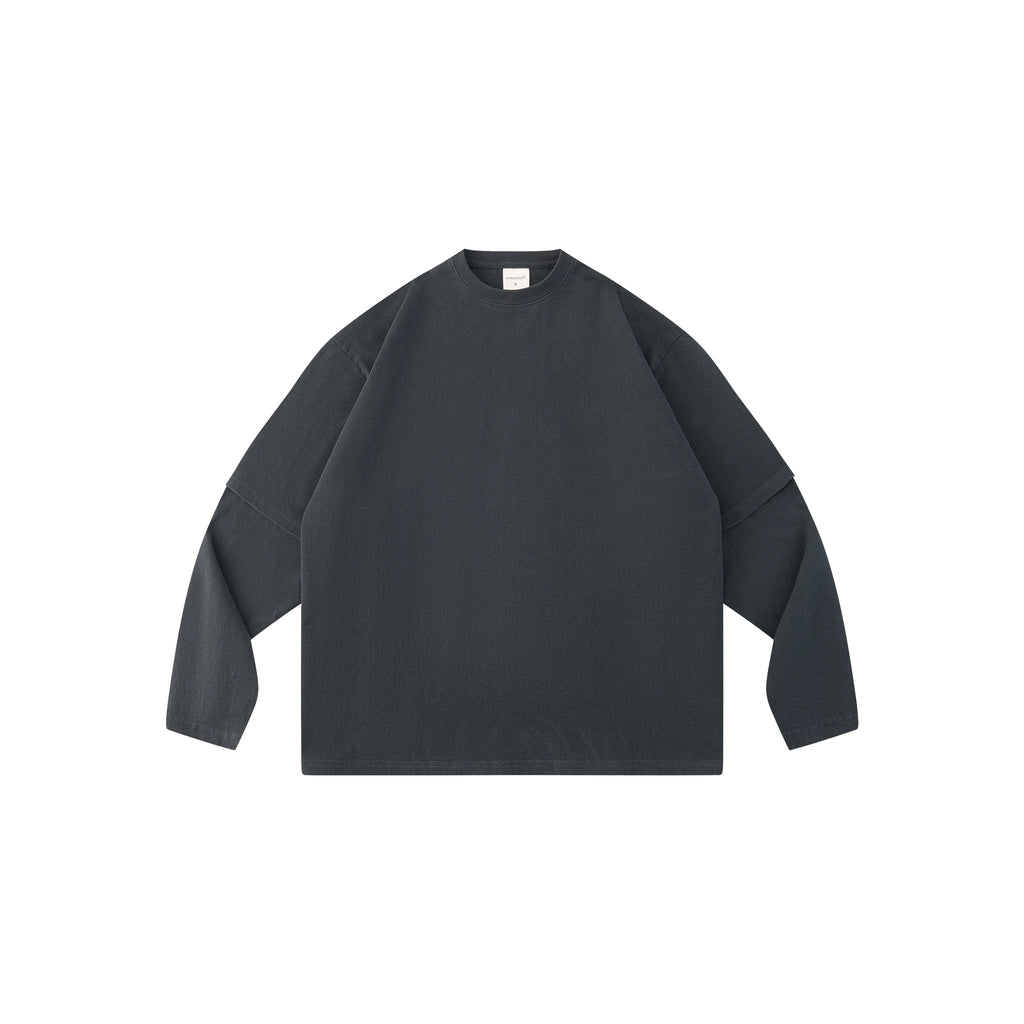 Anniehall Slack Fake Two Piece Casual Long Sleeve