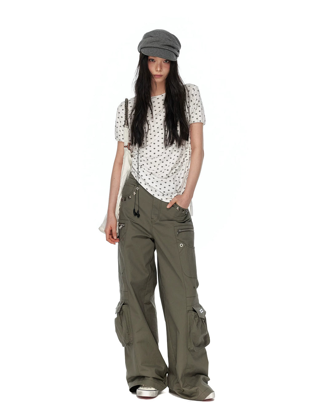 JIKOO Floral Round Neck Loose and Thin Tee
