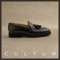 CULTA Classic Versatile Round Head Flat-soled Leather Shoes