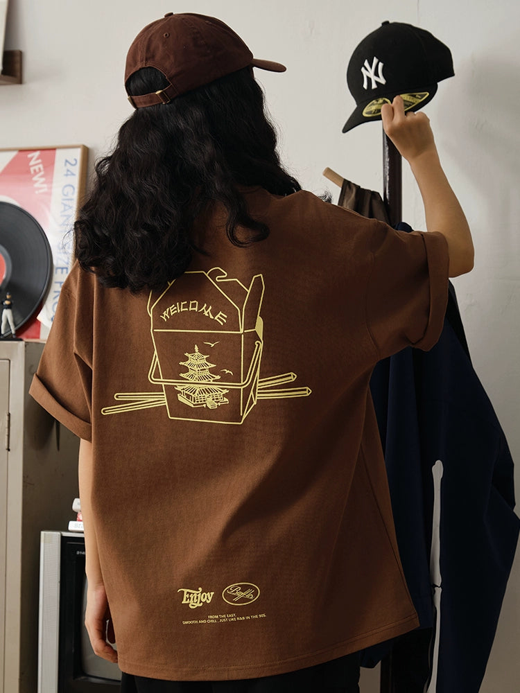 Battles Vintage Loose Casual Crew Neck Tee