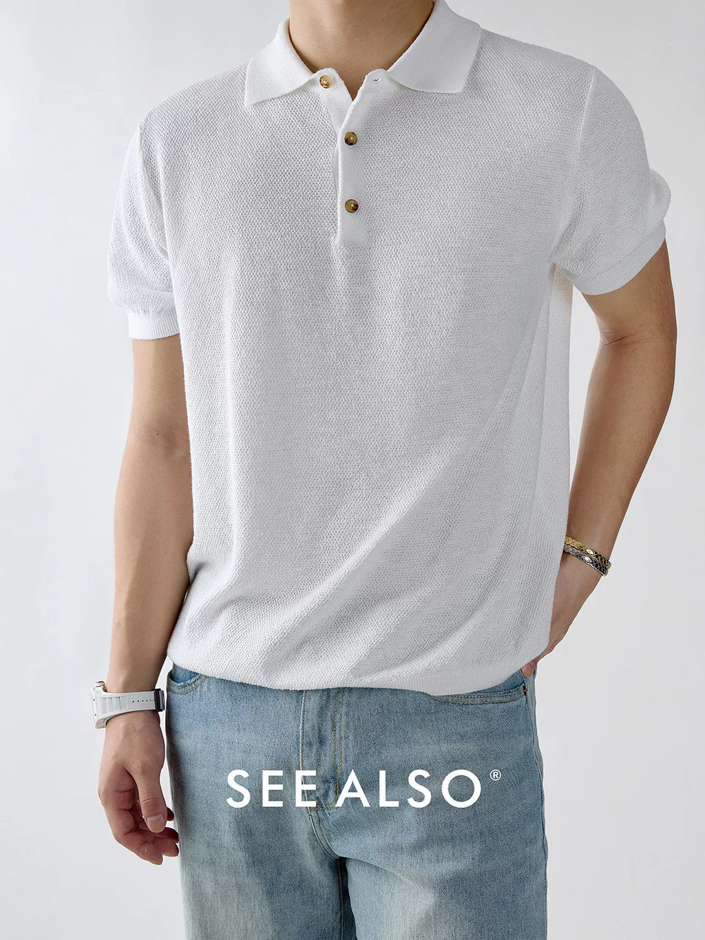 SEE ALSO Breathable Slack Knitted POLO Shirt