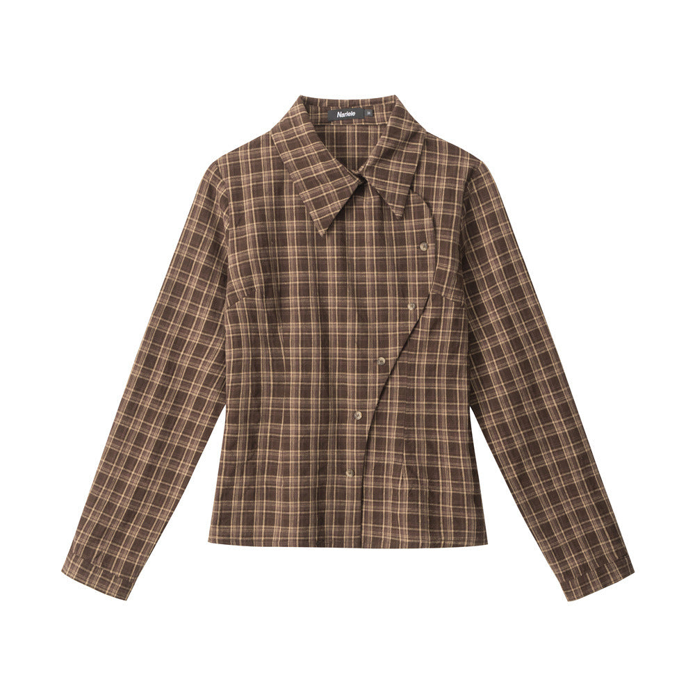 Nariele Vintage Plaid Long Sleeve Shirt