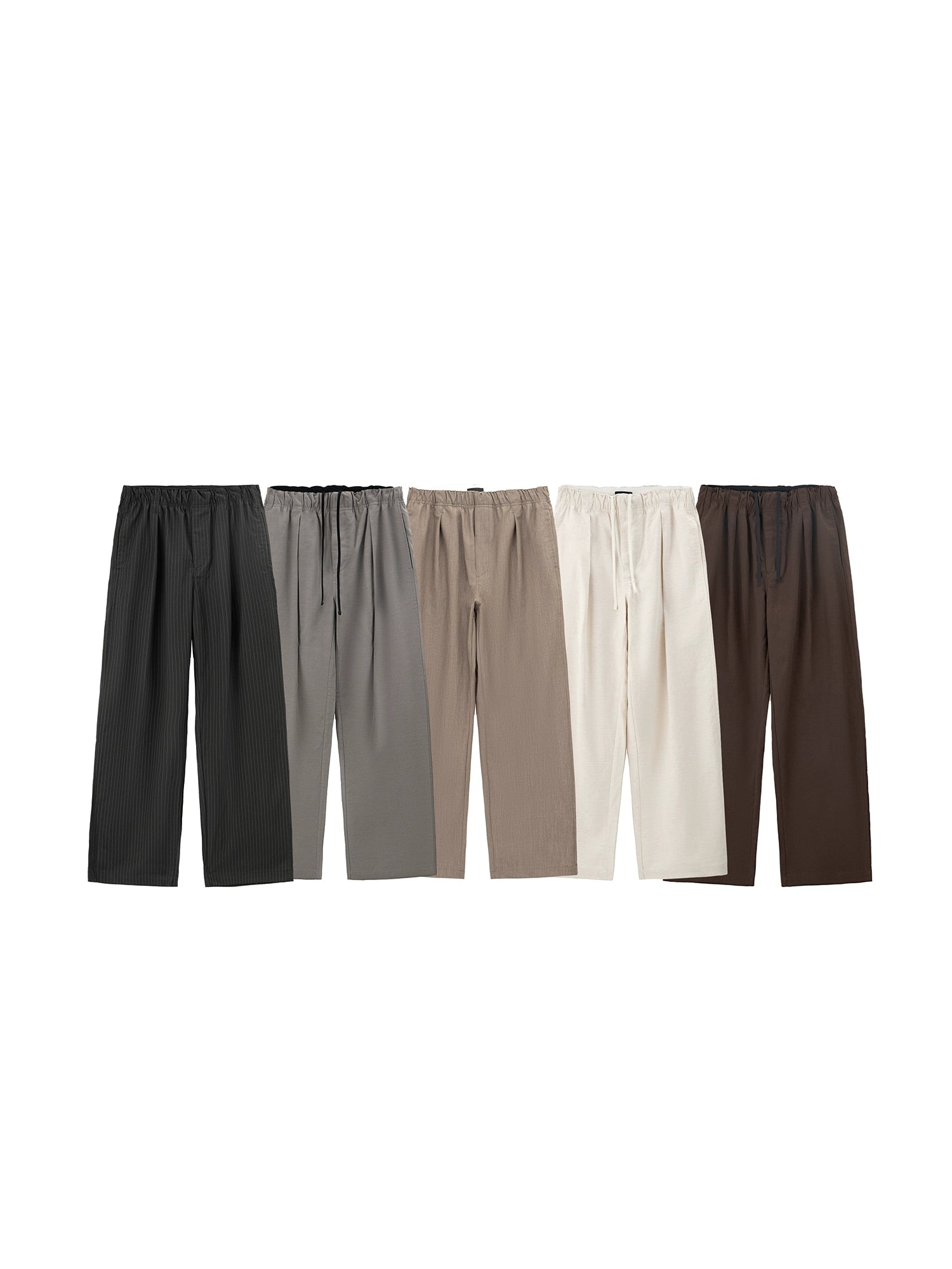 PLUS NO LOGO Striped Loose Straight Trousers