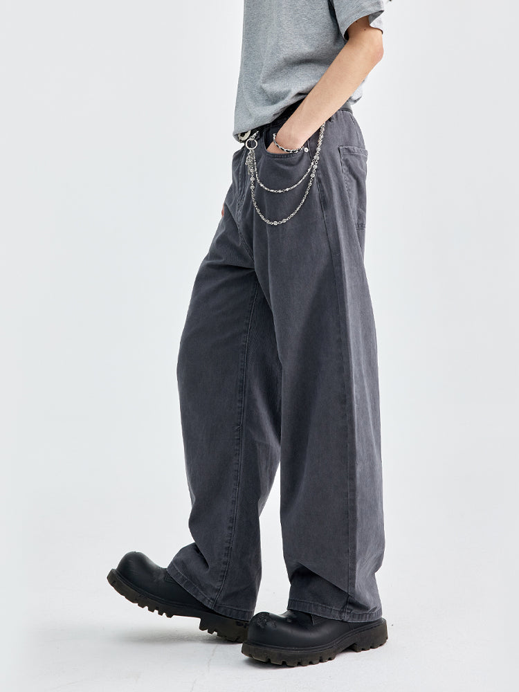 (NMK) tooling Japanese silhouette casual pants