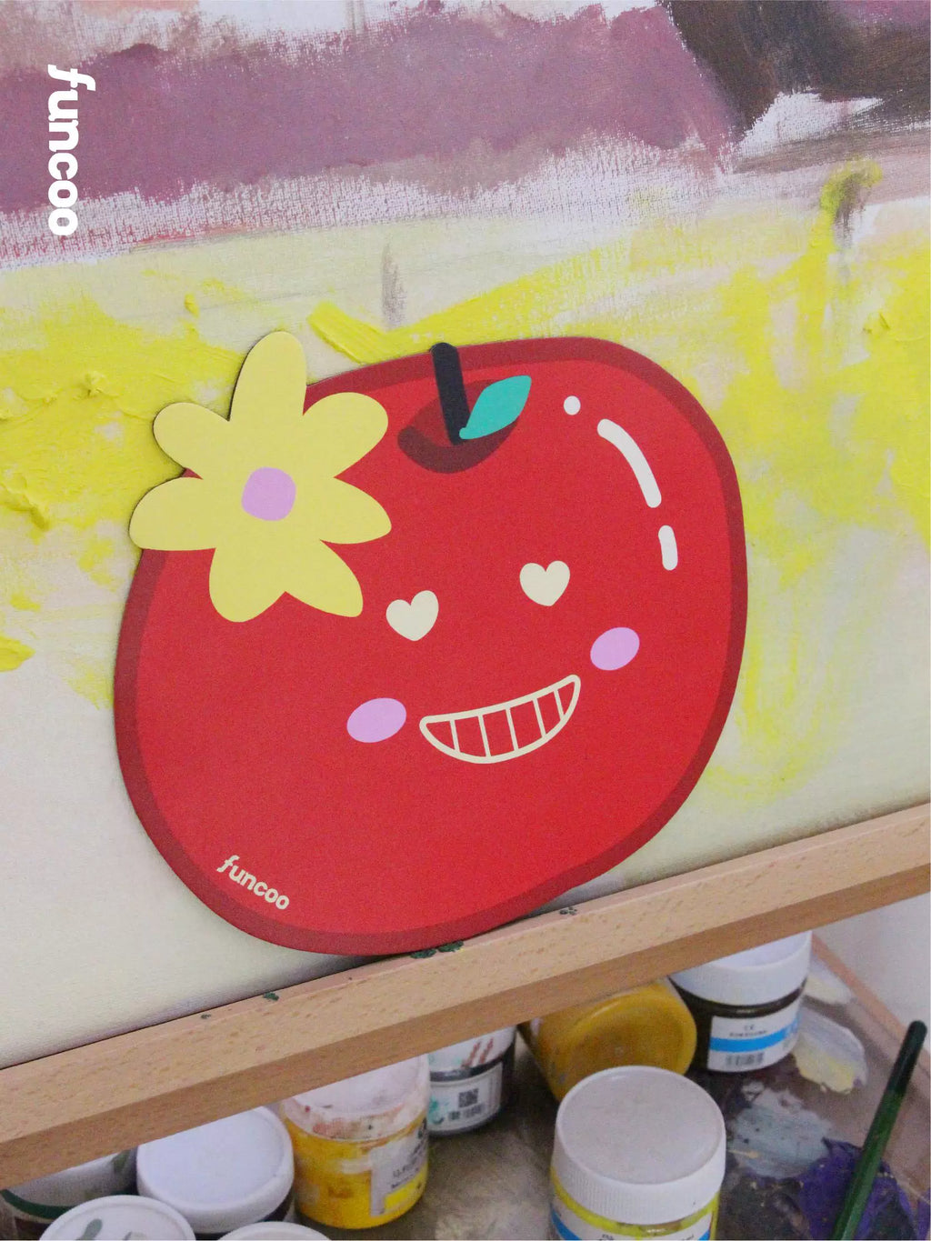 FUNCOO Non-slip Rubber Cute Apple Mouse Pad