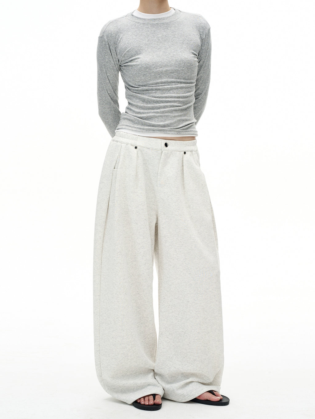MADWITCH Loose Versatile Double-pleated Casual Pants
