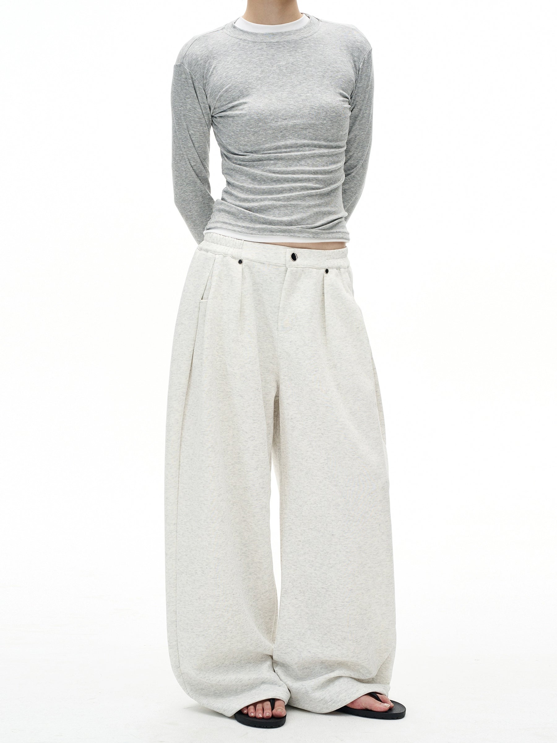 MADWITCH Loose Versatile Double-pleated Casual Pants