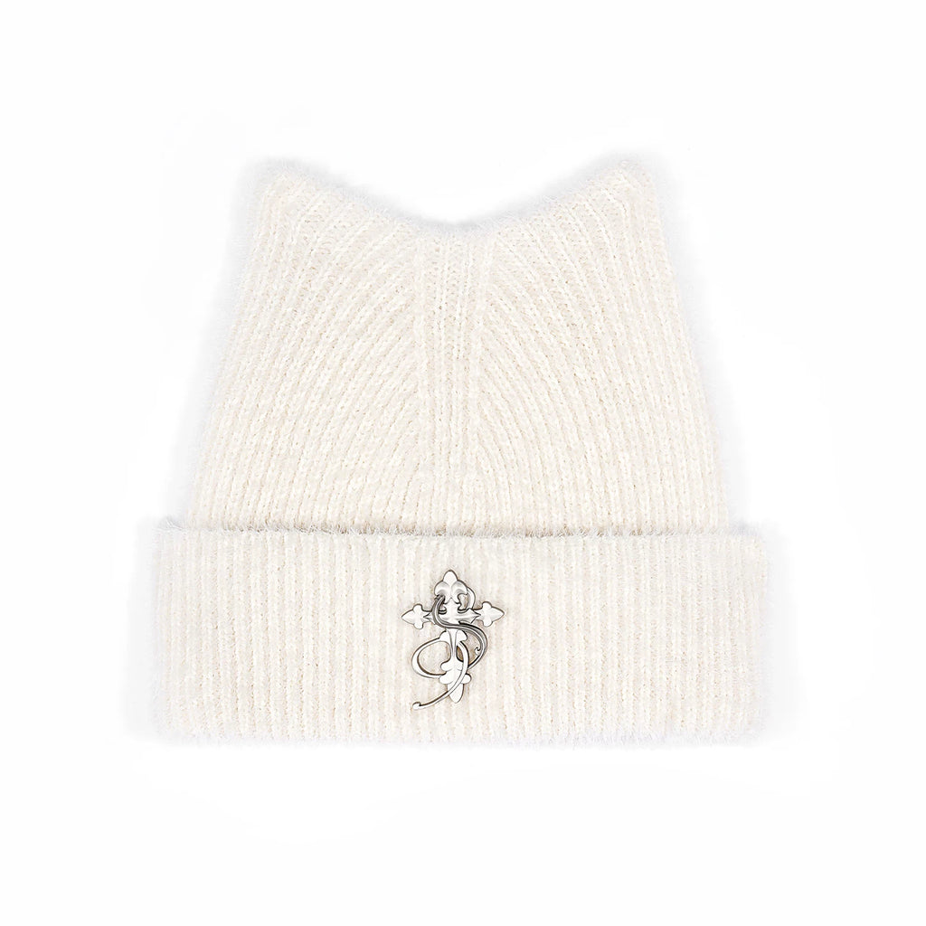STK Imitation Mink Cat Ears Casual Knitted Hat