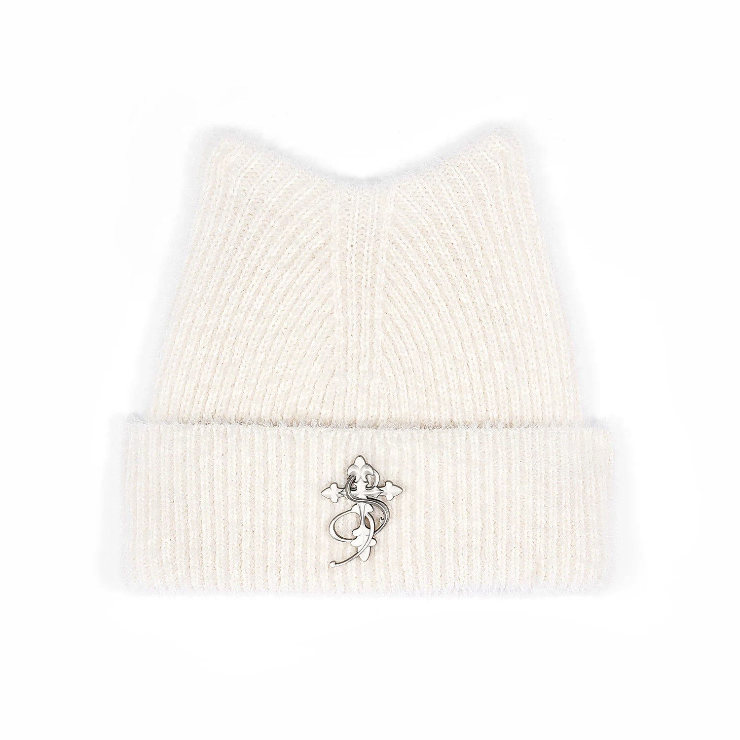 STK Imitation Mink Cat Ears Casual Knitted Hat