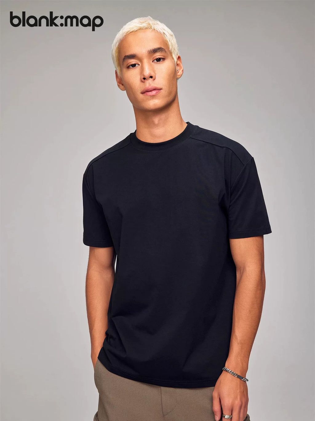 Blank Map Shoulder Cool Loose Tee