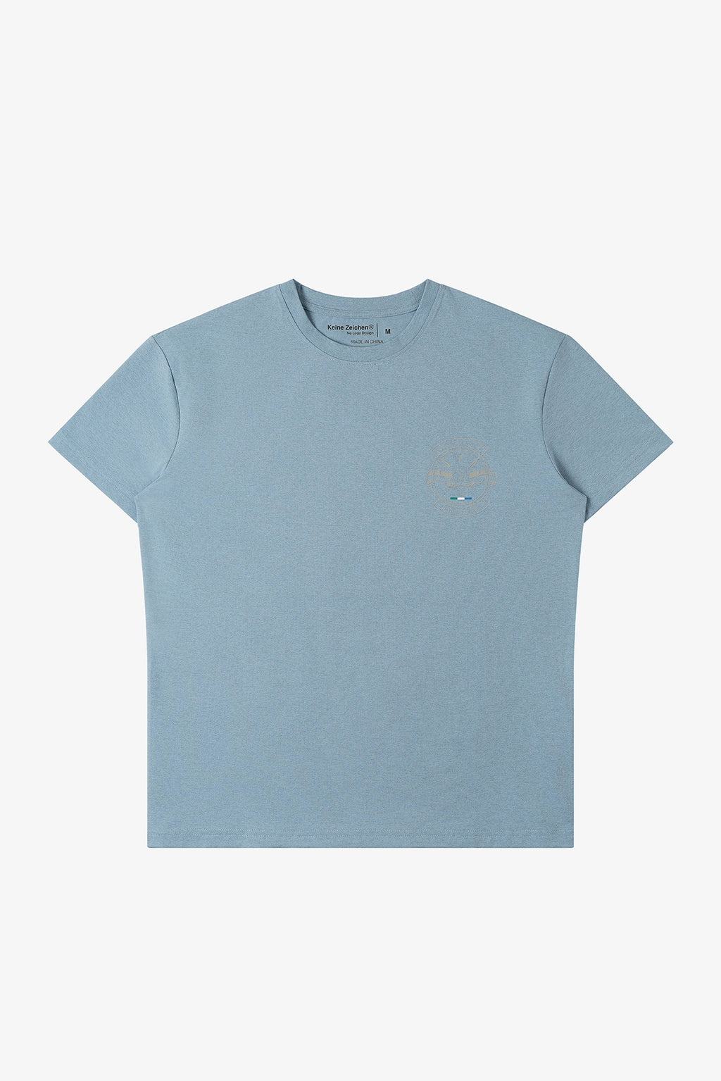 NO LOGO Strip Reflective Printed Front Shoulder Tee