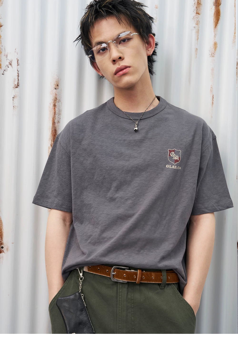 GOODLIVABLE Retro Letter Print Casual Tee