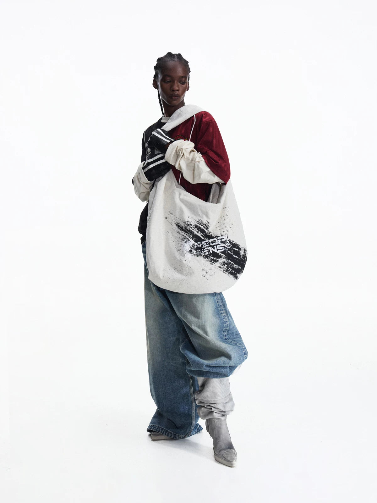 PEOPLESENSE Racing Element Printed Shoulder Handbag