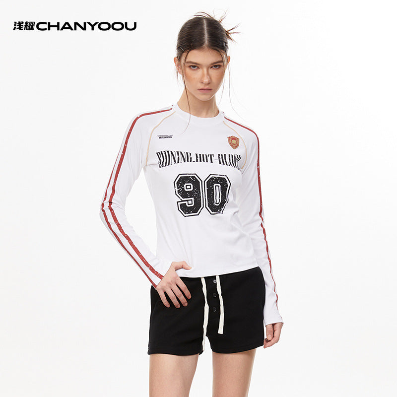 CHANYOOU Retro Three-bar Front Shoulder Short Long Sleeve