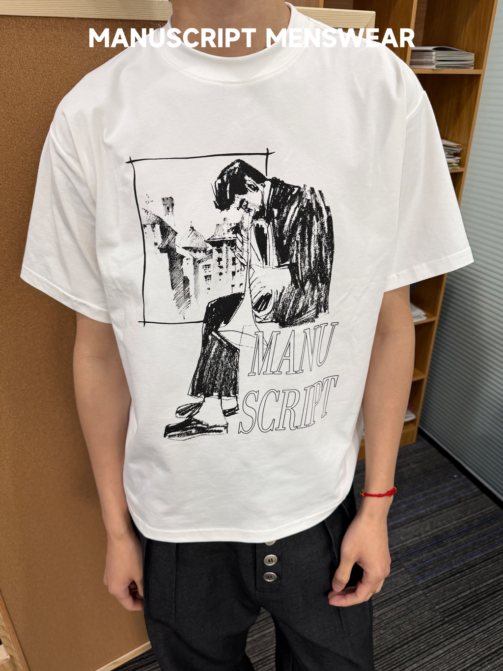 MANUSCRIPT Cartoon Print Ice Tee