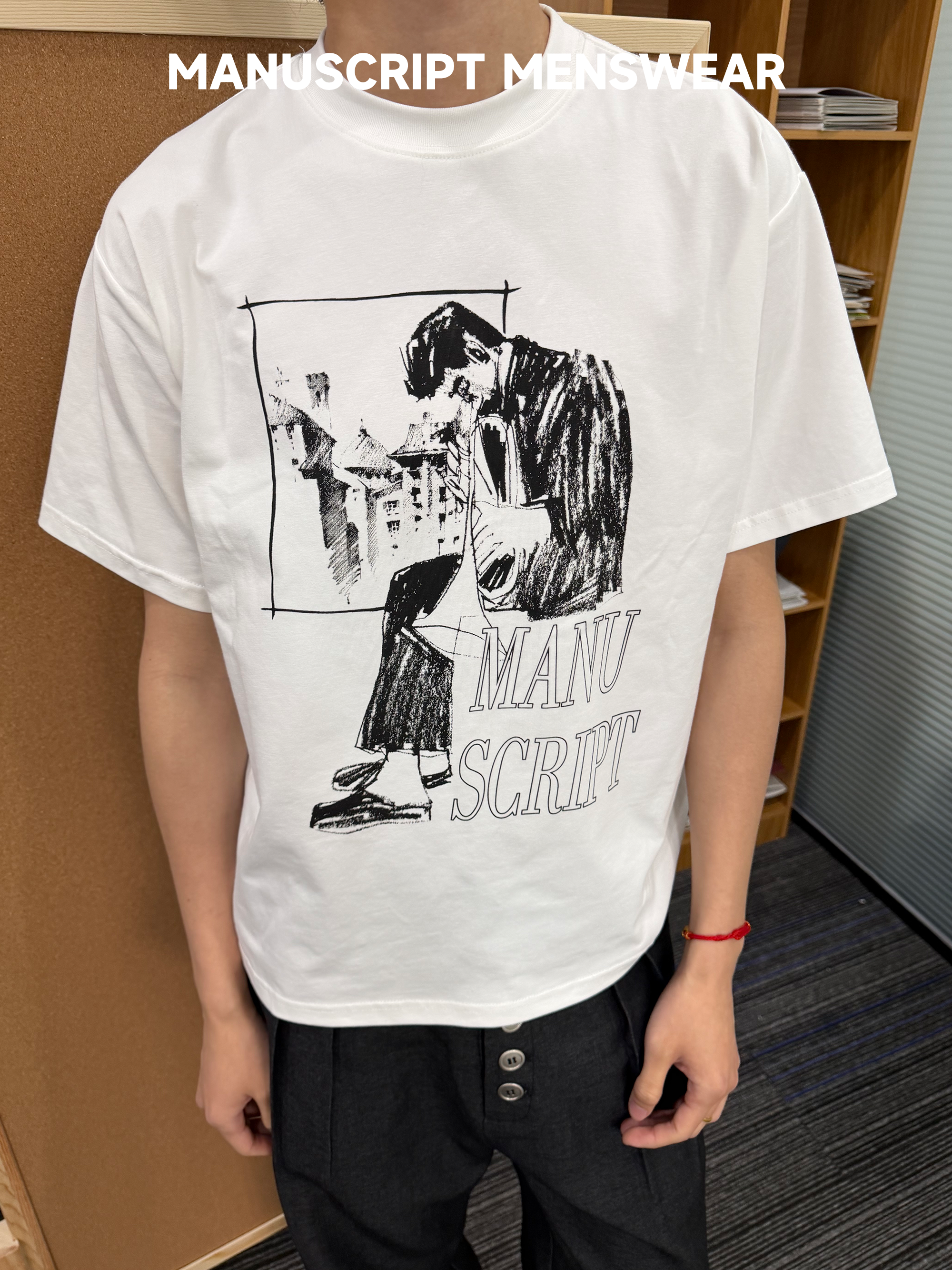 MANUSCRIPT Cartoon Print Ice Tee