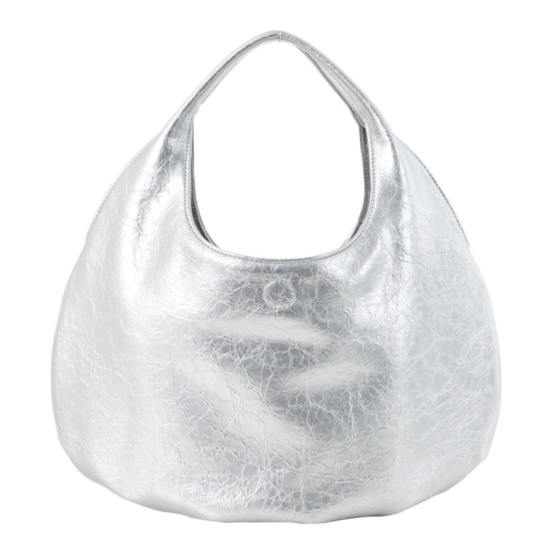 DirtySix Fuka bento bag soft pleated shiny leather shoulder underarm bag.