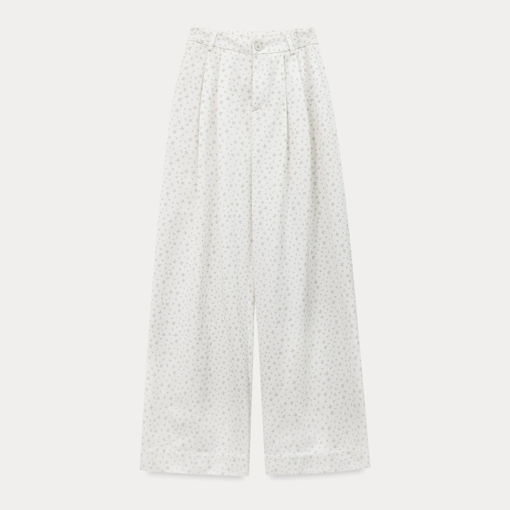 EGGKA Floral Casual Wide-leg Pants