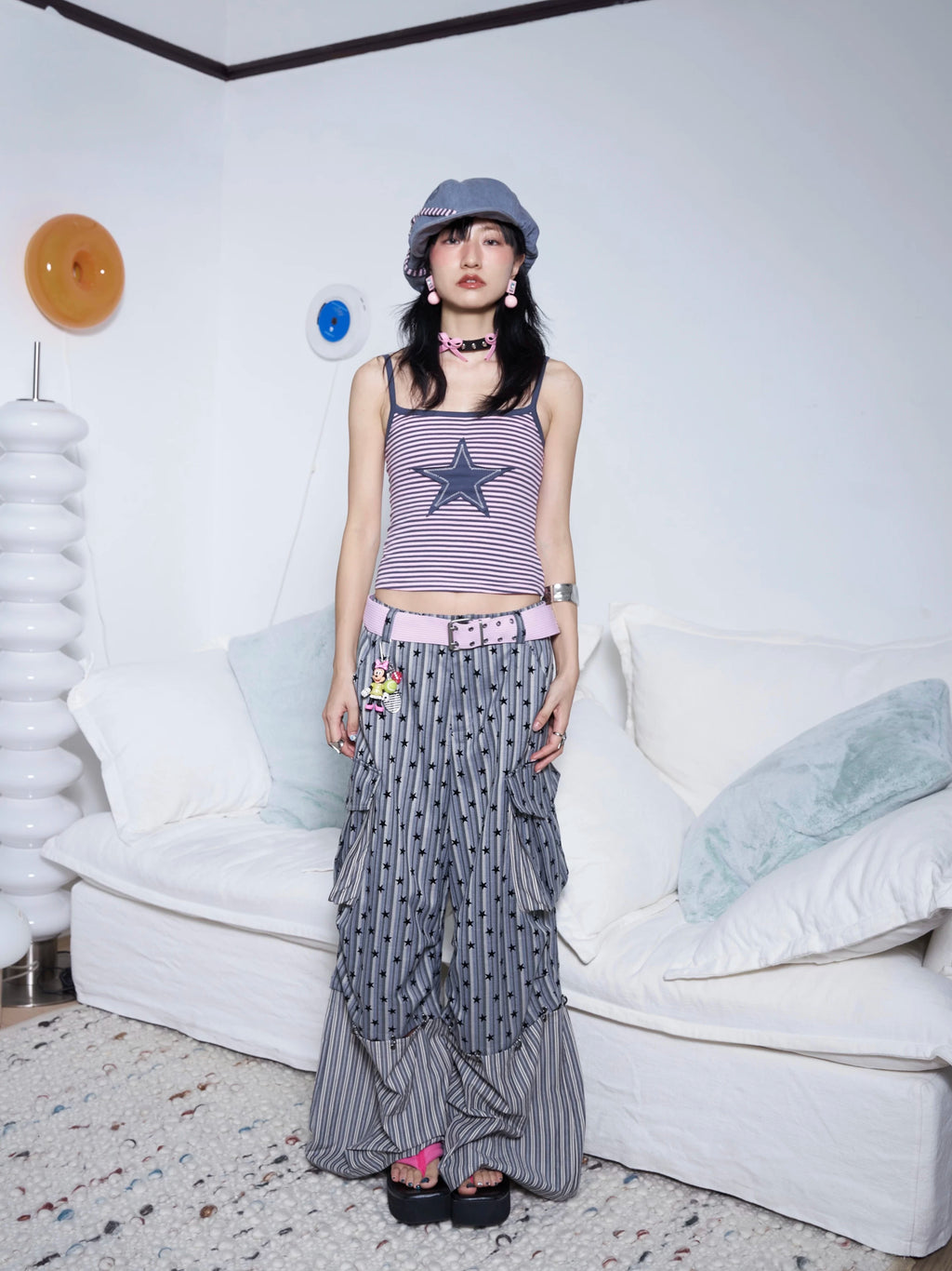 Enteralt Detachable Two-dimensional Star Slacks